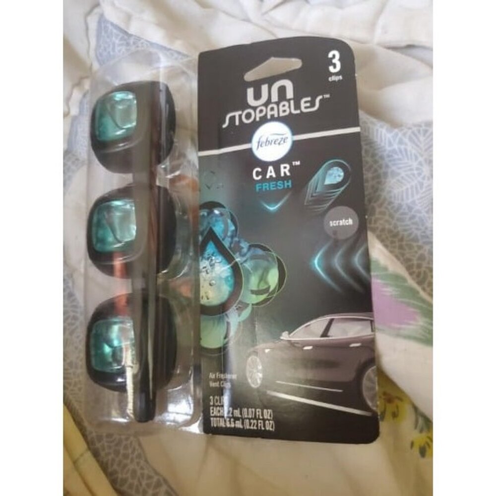 Unstoppable Car Odor-Fighting Car Freshener Vent Clip Fresh Scent